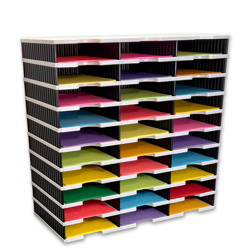Ultimate Office TierDrop™ 30-Slot, 28 ½"w Literature, Forms, Mail and Classroom Sorter