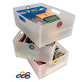 Ultimate Office TierDrop™ Storage Drawers Measure 9"w x 12"d x 4 3/4"h for Desk Accessories and Larger Supplies, Includes Color-Coded Finger Rings for Fast and Easy Access to Contents