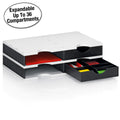 Ultimate Office TierDrop™ Desktop Organizer/Forms Sorter, 4-Compartments with 2 Storage Drawers with Dividers, and Optional Add-On Tiers for Easy Expansion - Lifetime Guarantee!