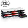 Ultimate Office TierDrop™ Desktop Organizer/Forms Sorter, 9-Compartments with 3 Storage Drawers with Dividers, and Optional Add-On Tiers for Easy Expansion - Lifetime Guarantee!
