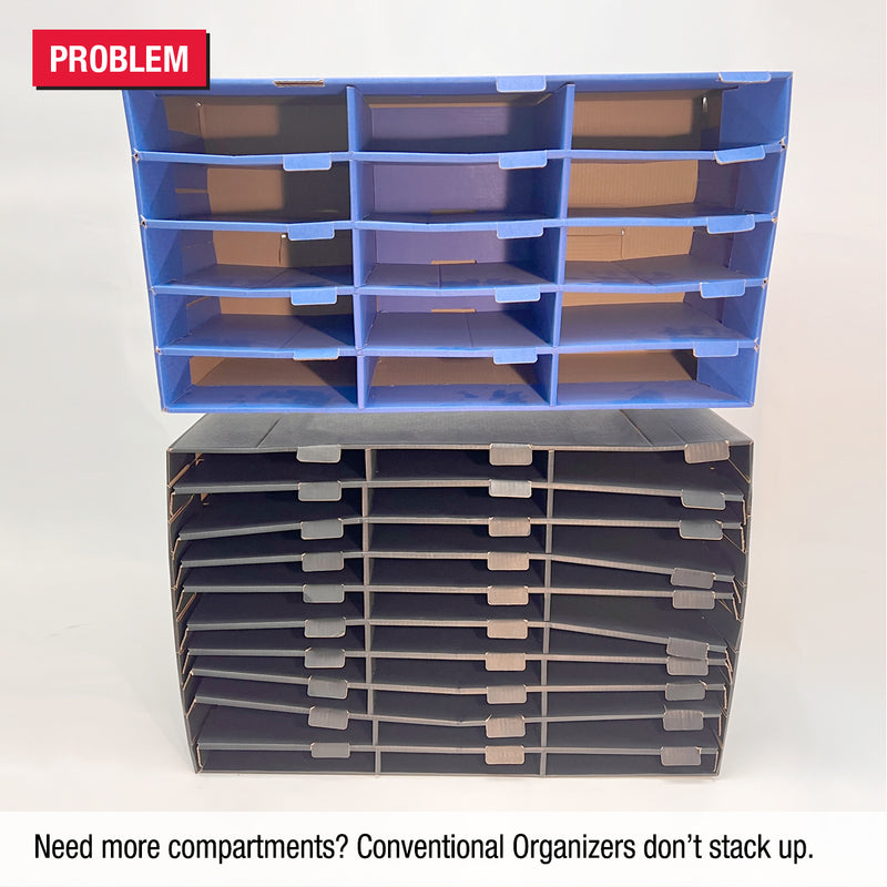 Ultimate Office TierDrop™ Add-On Tier. 6 Compartment (for Any 3-Wide TierDrop Organizer) - Lifetime Guarantee!