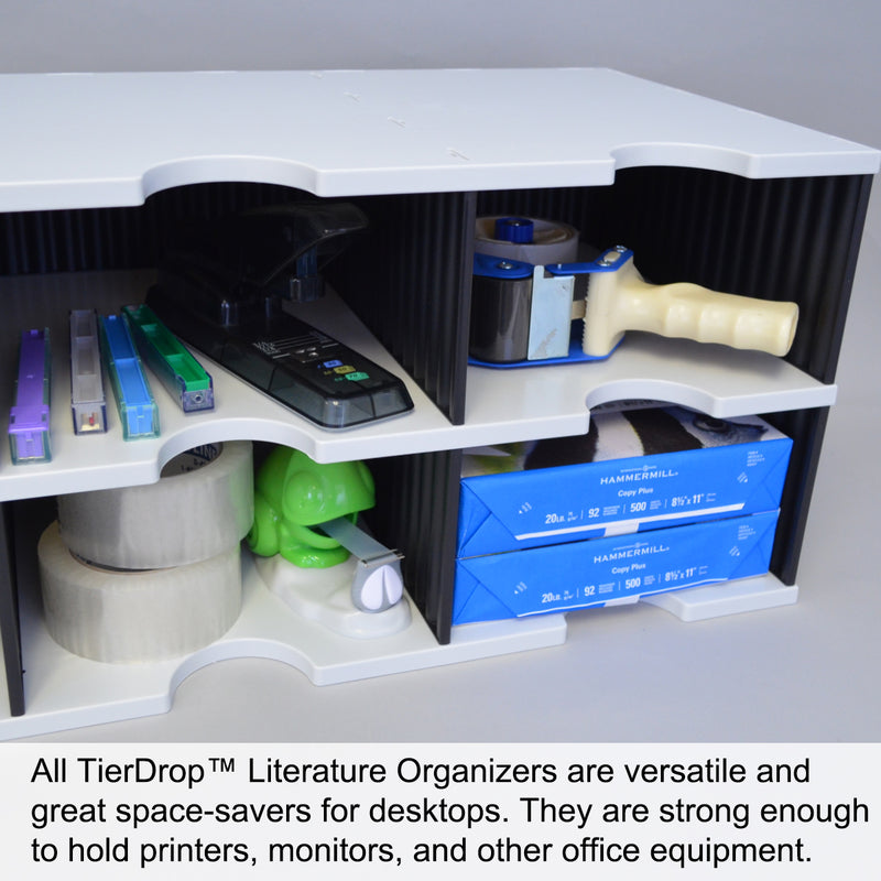 Ultimate Office TierDrop™ Desktop Organizer/Forms Sorter, 6-Compartment High-Capacity with Optional Add-On Tiers for Easy Expansion - Lifetime Guarantee!