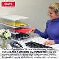 Ultimate Office TierDrop™ Desktop Organizer Document, Forms, Mail, and Classroom Sorter. 8 Extra Large, (1w x 8h), Crystal Clear Compartments with Optional Add-On Tiers for Easy Expansion - Lifetime Guarantee!