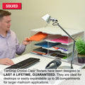 Ultimate Office TierDrop™ Desktop Organizer Document, Forms, Mail, and Classroom Sorter. 10 Extra Large, (2w x 5h), Crystal Clear Compartments with Optional Add-On Tiers for Easy Expansion - Lifetime Guarantee!