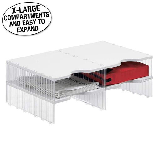 Ultimate Office 4-Compartment Crystal-Clear Mail Sorter Add-On (for Any 2-Wide EasyView Mail Sorter Unit)