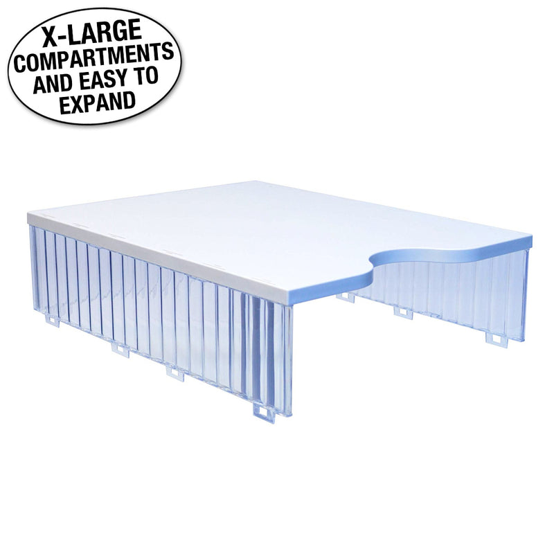 Ultimate Office TierDrop Crystal Clear Add-On Tier. 1 Compartment (1w x 1h) for Use With One Wide TierDrop Crystal Clear Organizers