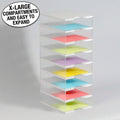 Ultimate Office TierDrop™ Desktop Organizer Document, Forms, Mail, and Classroom Sorter. 8 Extra Large, (1w x 8h), Crystal Clear Compartments with Optional Add-On Tiers for Easy Expansion - Lifetime Guarantee!