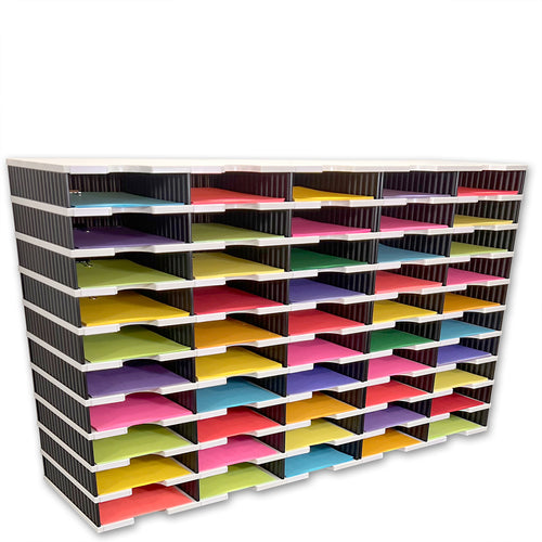 Ultimate Office TierDrop™ 50-Slot, 47-1/2" Literature, Forms, Mail and Classroom Sorter