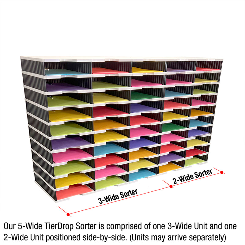 Ultimate Office TierDrop™ 50-Slot, 47-1/2" Literature, Forms, Mail and Classroom Sorter