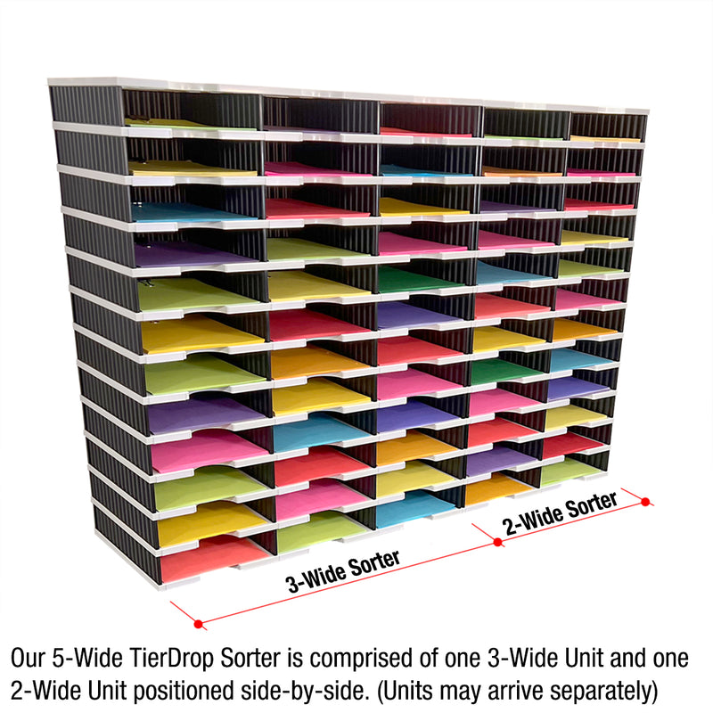 Ultimate Office TierDrop™ 60-Slot, 47-1/2" Literature, Forms, Mail and Classroom Sorter