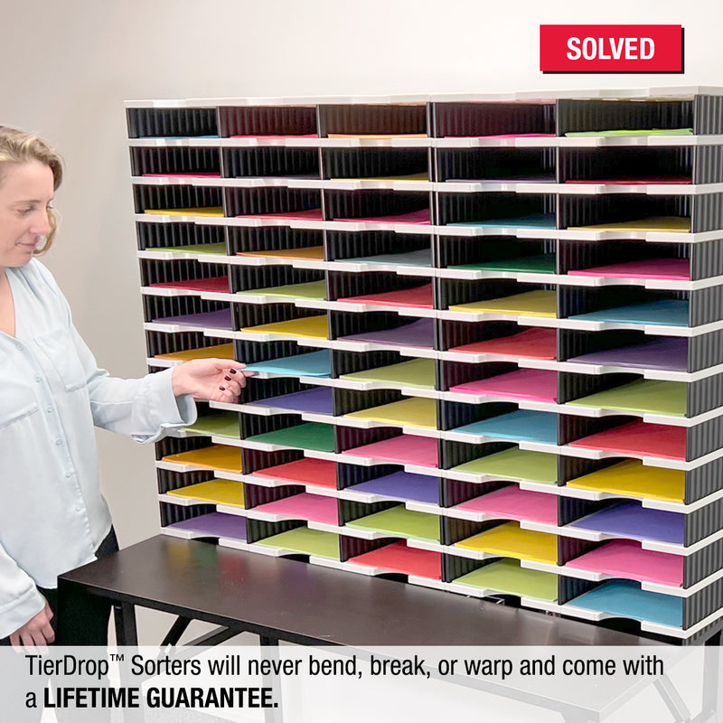 Ultimate Office TierDrop™ 60-Slot, 47-1/2" Literature, Forms, Mail and Classroom Sorter