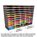 Ultimate Office TierDrop™ PLUS 50-Slot with Riser Storage Base, 47-1/2" Literature, Forms, Mail and Classroom Sorter