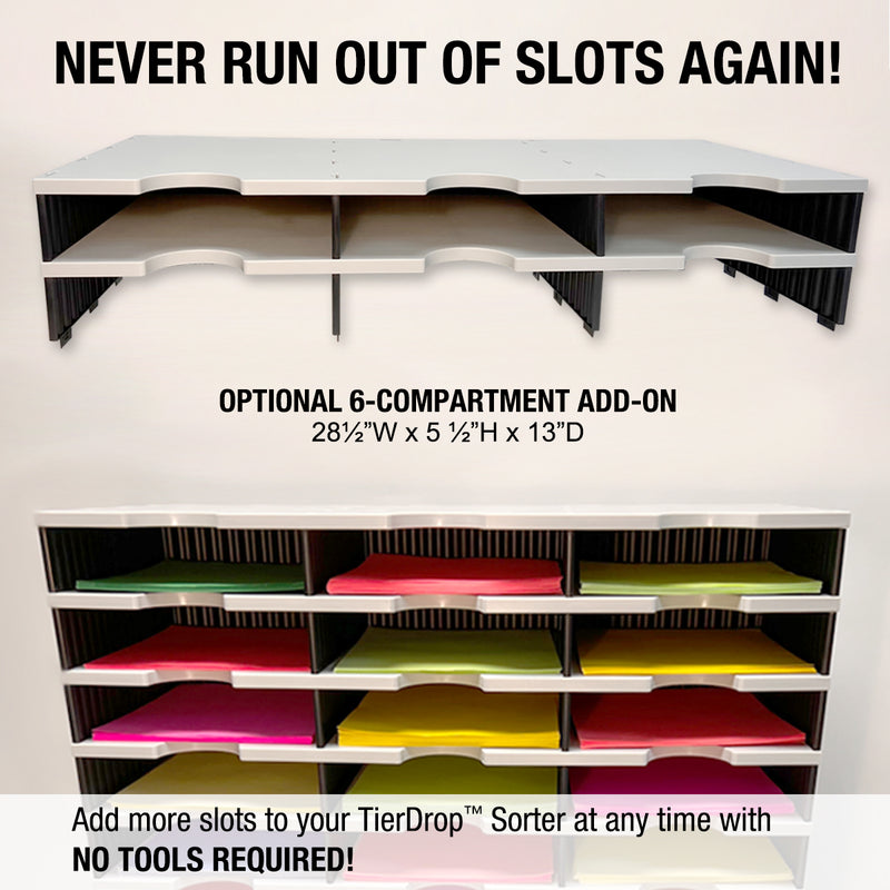 Ultimate Office TierDrop™ 30-Slot, 28 ½"w Literature, Forms, Mail and Classroom Sorter