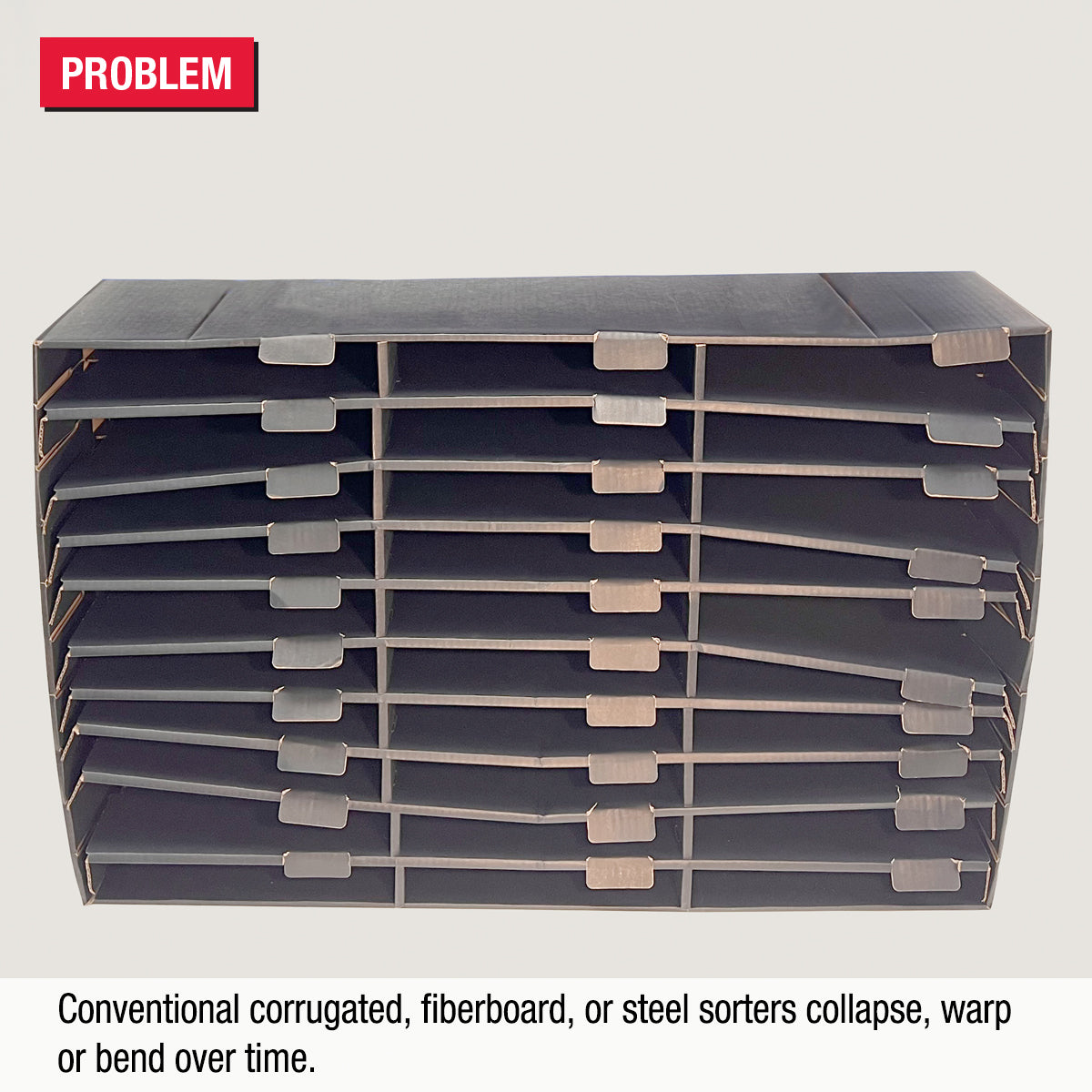 Laminated Corrugated Construction Paper Sorter - 10 Slots