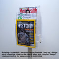 6-Pocket Revolving Literature Display PLUS+ Label Holder (pack of 8), Clear