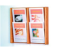 4 Pocket (2Wx2H) Acrylic & Oak Wall Display