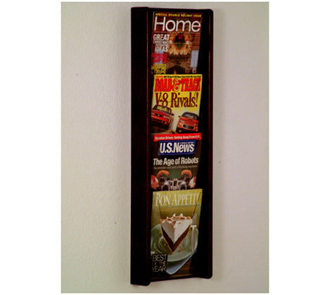 4 Pocket (4H) Acrylic & Oak Wall Display