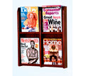 4 Pocket Acrylic & Oak Wall Display