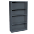 4-Shelf Metal Bookcase, 34 1/2"w x 12 5/8"d x 59"h