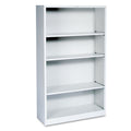 4-Shelf Metal Bookcase, 34 1/2"w x 12 5/8"d x 59"h