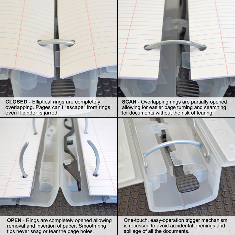 BestBuilt 2 1/4" Elliptical Ring Binder, Frost