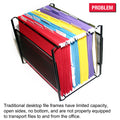 Ultimate Office Mesh Hanging File Organizer complete with 5 (or 10 or 15), Black or Frost MagniFiles™ with Assorted Color Indexes