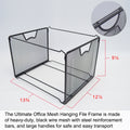 Ultimate Office Mesh Hanging File Organizer complete with 5 (or 10 or 15), Black or Frost MagniFiles™ with Assorted Color Indexes