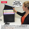 Ultimate Office Mesh Hanging File Organizer complete with 5 (or 10 or 15), Black or Frost MagniFiles™ with Assorted Color Indexes