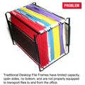 Ultimate Office Mini Mesh Desktop File Box Portable Project Organizer complete with 25 (or 50), 5th-Cut PocketFiles™