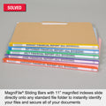 Ultimate Office MagniFile™ Sliding Bars BIND AND INDEX Any Standard File Folder or Loose Pages Up to 65 Sheets. Secure Your Documents AND Find Files FAST! (Set of 10)