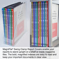 Ultimate Office MagniFile™ Clear Front Report Covers With 11" Magnified Swing Clamp Spine and Thick Poly Backs. BIND AND INDEX Up To 65 Pages for Reports and Presentations That STAND OUT! (Set of 5)