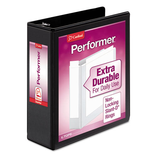 Performer Non-Stick ClearVue 3 Slant D-Ring Binder w/XtraLife cover hinge, Letter Size