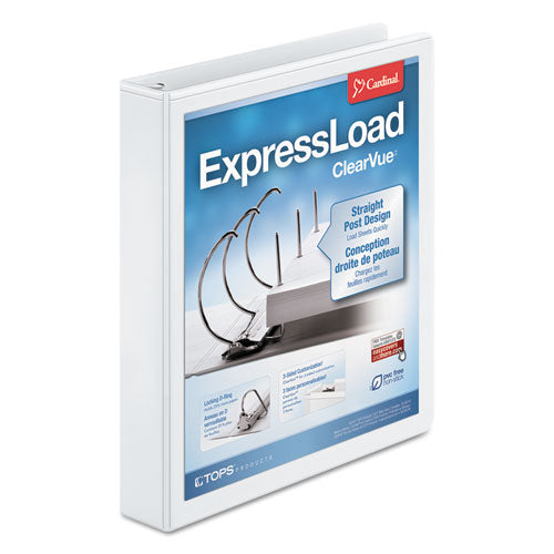 ExpressLoad ClearVue Binder w/Locking D-Rings, Letter Size