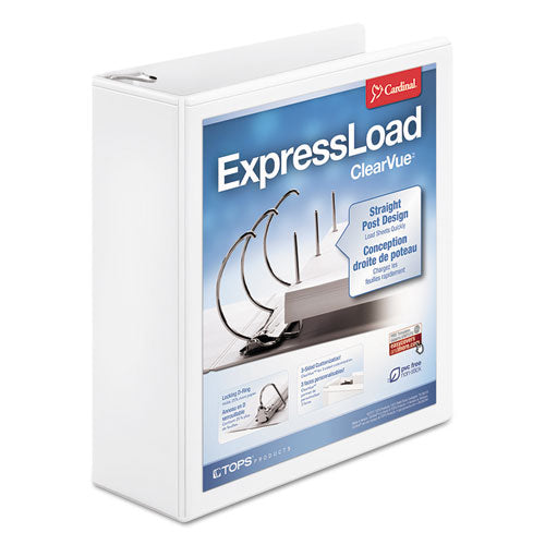 ExpressLoad ClearVue Binder w/Locking D-Rings, Letter Size