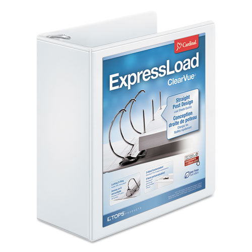 ExpressLoad ClearVue Binder w/Locking D-Rings, Letter Size