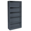 5-Shelf Metal Bookcase, 34 1/2"w x 12 5/8"d x 71"h