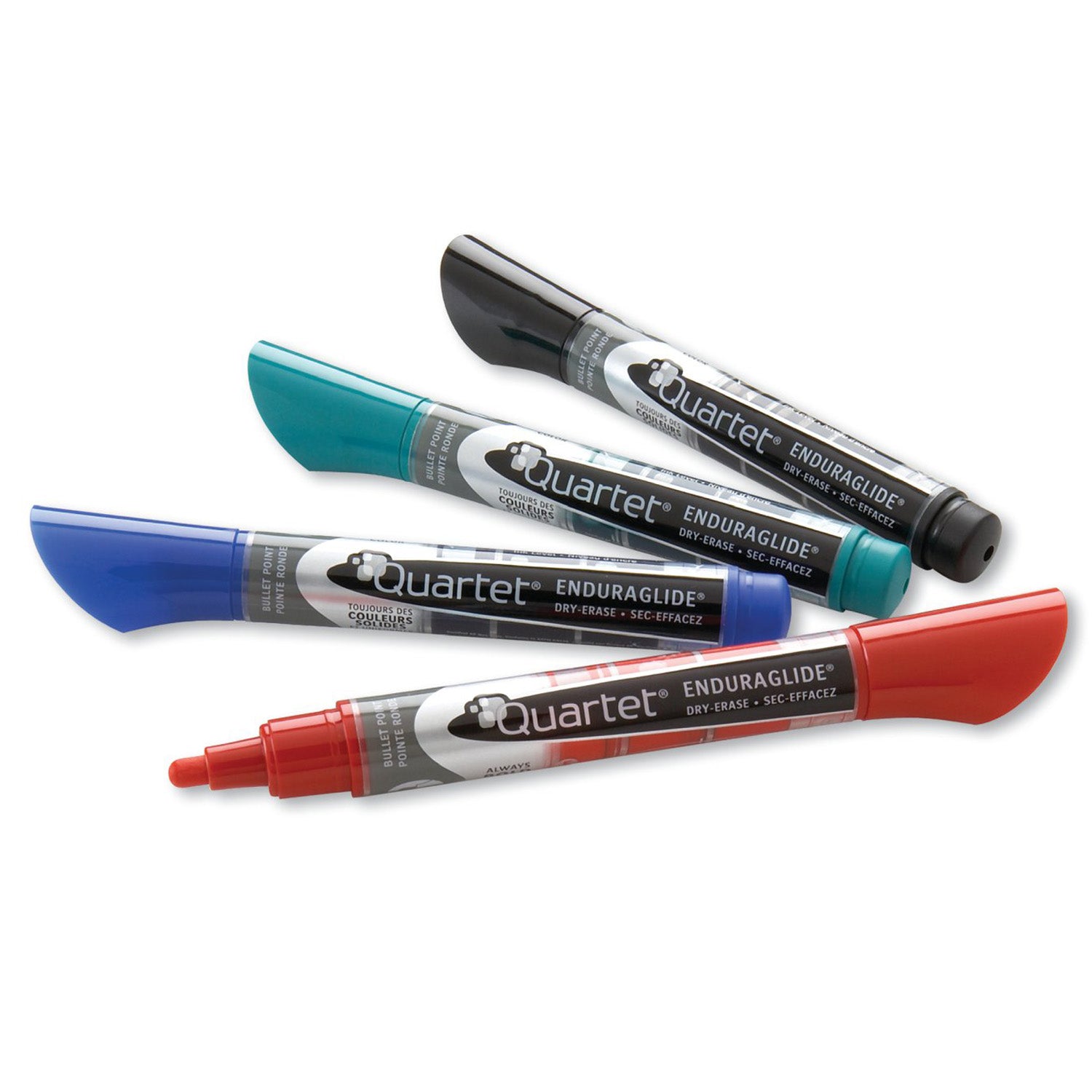 Low-Odor Dry-Erase Marker, Extra-Fine Bullet Tip, Assorted Colors, 4/Pack