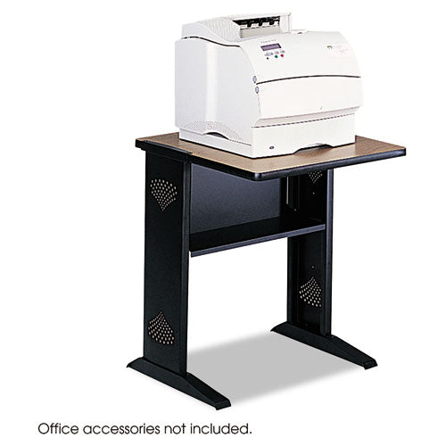 Fax/Printer Stand w/Reversible Top, 23 1/2"w x 30"h x 28"d, Medium Oak w/Black