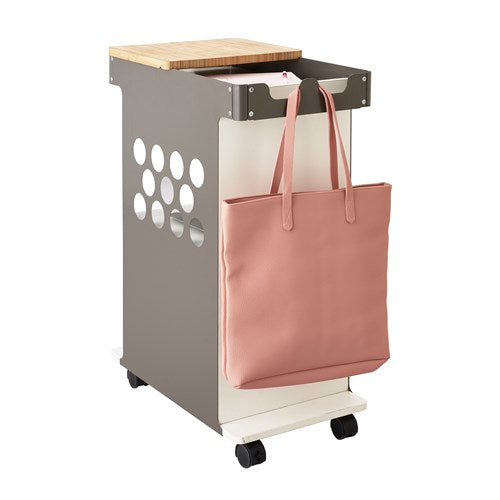 Multi-Purpose Mobile Storage Cart, Small, 28"w x 16 1/2"h x 15 3/4"d, White