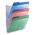 3-Pocket Wall File Starter Set, Letter, Clear