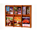 6 Magazine/12 Brochure Acrylic & Oak Wall Display