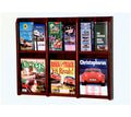 6 Magazine/12 Brochure Acrylic & Oak Wall Display