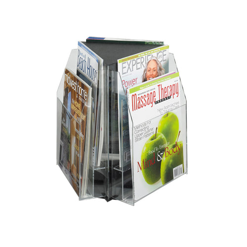 6 Magazine Tabletop Displays Clear