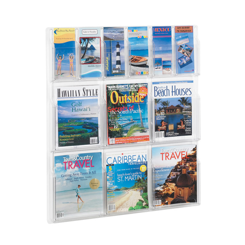 6 Pamphlet & 6 Magazine Display Clear