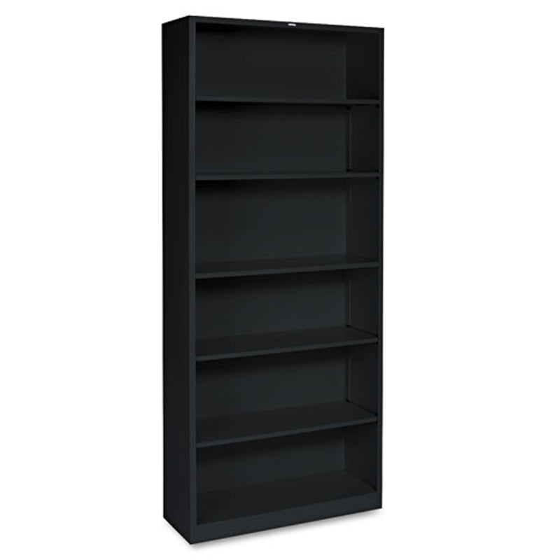 6-Shelf Metal Bookcase, 34 1/2"w x 12 5/8"d x 81 1/8"h