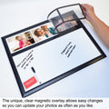 Ultimate Office Magnetic Whiteboard 24”x 18” Memo Board PLUS, 3 Photo Frames, Marker and Magnetic Eraser. Organize and Display Photos, Notes and Reminders. Ideal for Home, Office, Cubicles or Classrooms