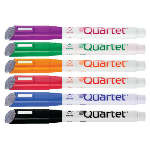 Fine-Tip Dry-Erase Low-Odor Markers (set of 6), Assorted Colors
