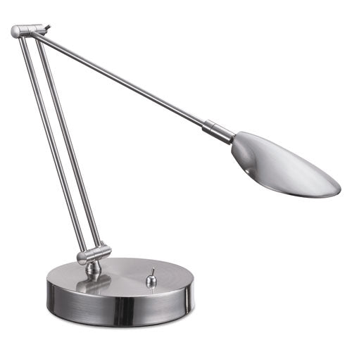 Adjustable LED Task Lamp w/USB Port, 11"w x 6 1/4"d x 26"h, Brushed Nickel