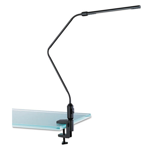 LED Desk Lamp w/Interchangeable Base or Clamp, 5 1/8"w x 21 3/4"d x 21 3/4", Black