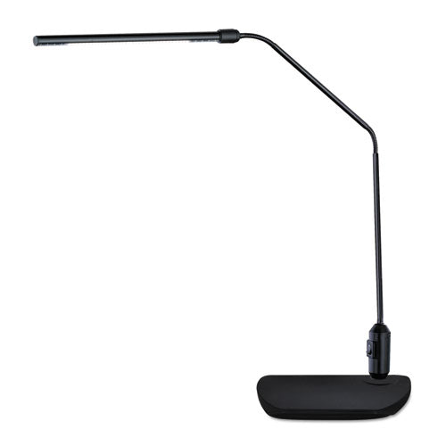 LED Desk Lamp w/Interchangeable Base or Clamp, 5 1/8"w x 21 3/4"d x 21 3/4", Black